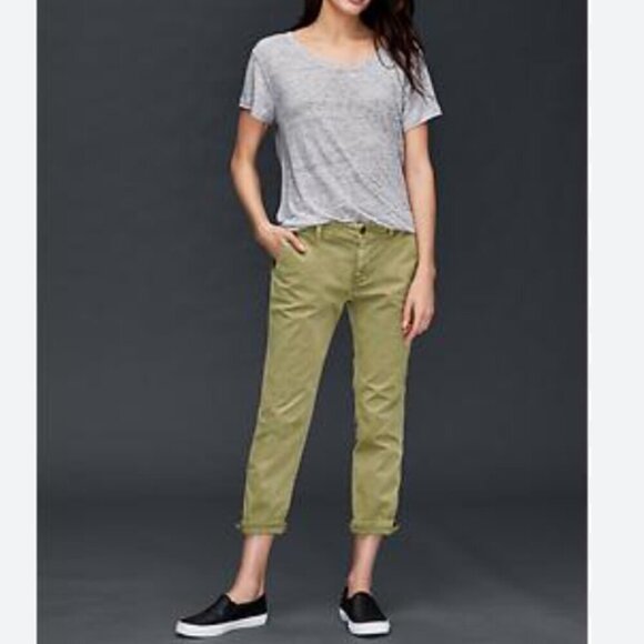 NEW GAP Girlfriend Chinos‎ | "Temporal" Olive Green | Petite 8 (8P) - Picture 1 of 11